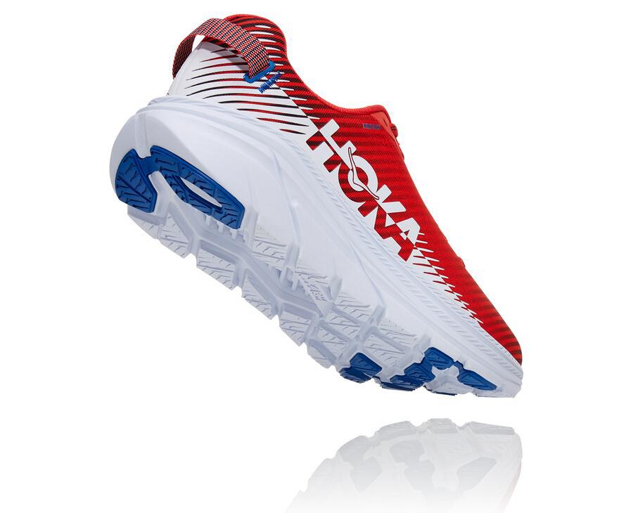 Hoka Australia One One Rincon 2 - Mens Running Shoes Red/White - JBKAR-8320